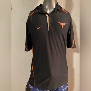 Men’s small Nike Yard Line Dri Fit Texas Longhorns shirt sleeve polo shirt